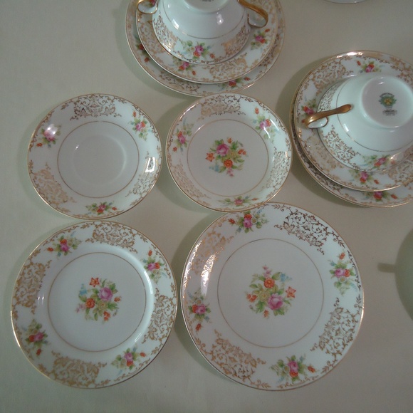 VTG Noritake Japan 315 Presolure U.S. DesignPat Applied For Set 27 pc Gold Trim - Picture 11 of 16